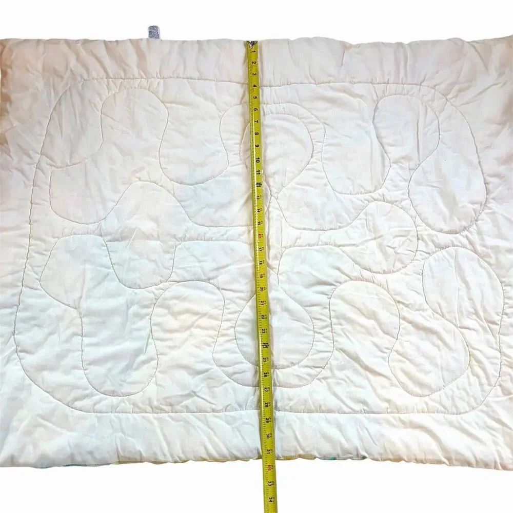 Vtg 1983 Care Bears Baby Quilted Crib Blanket Comforter Curity Pastel Yellow